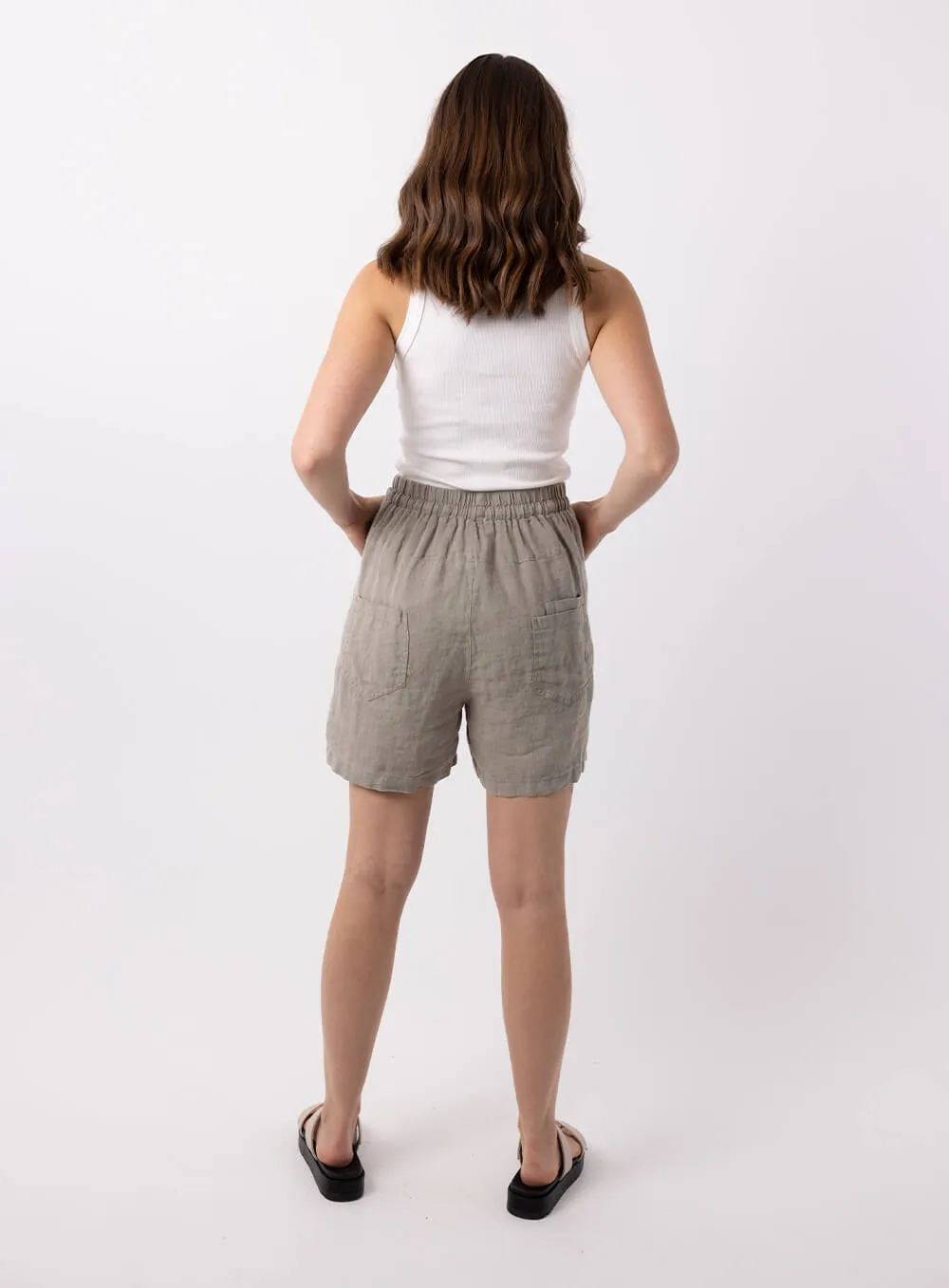 Adeline Linen Short-SAGE