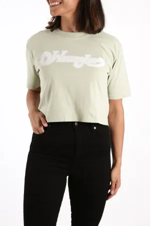 Afterglow Crop Tee Sage