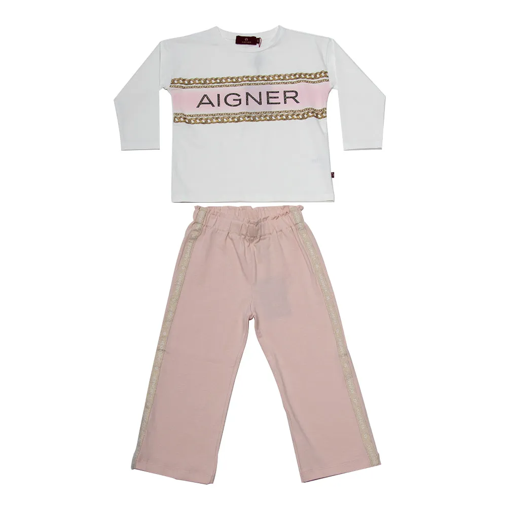 Aigner Kids Girl's T-shirt & Pant Set