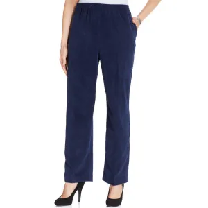 Alfred Dunner Womens Petites Pull On Classic Fit Corduroy Pants