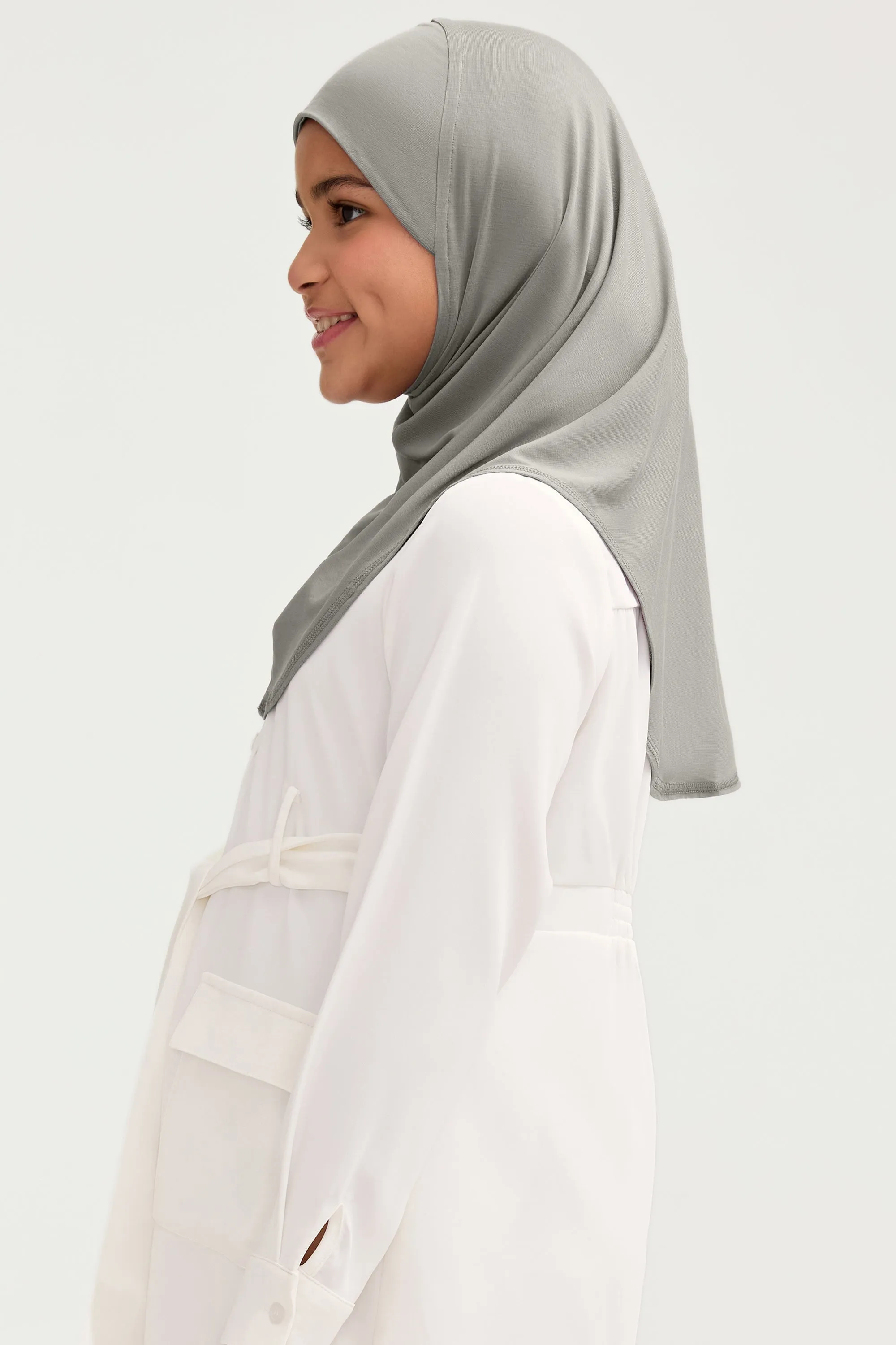 Amira Bamboo Jersey Instant Hijab - Sage (Girls)