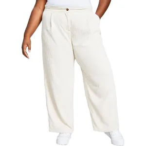 And Now This Womens Plus Corduroy Pleated Trouser Pants