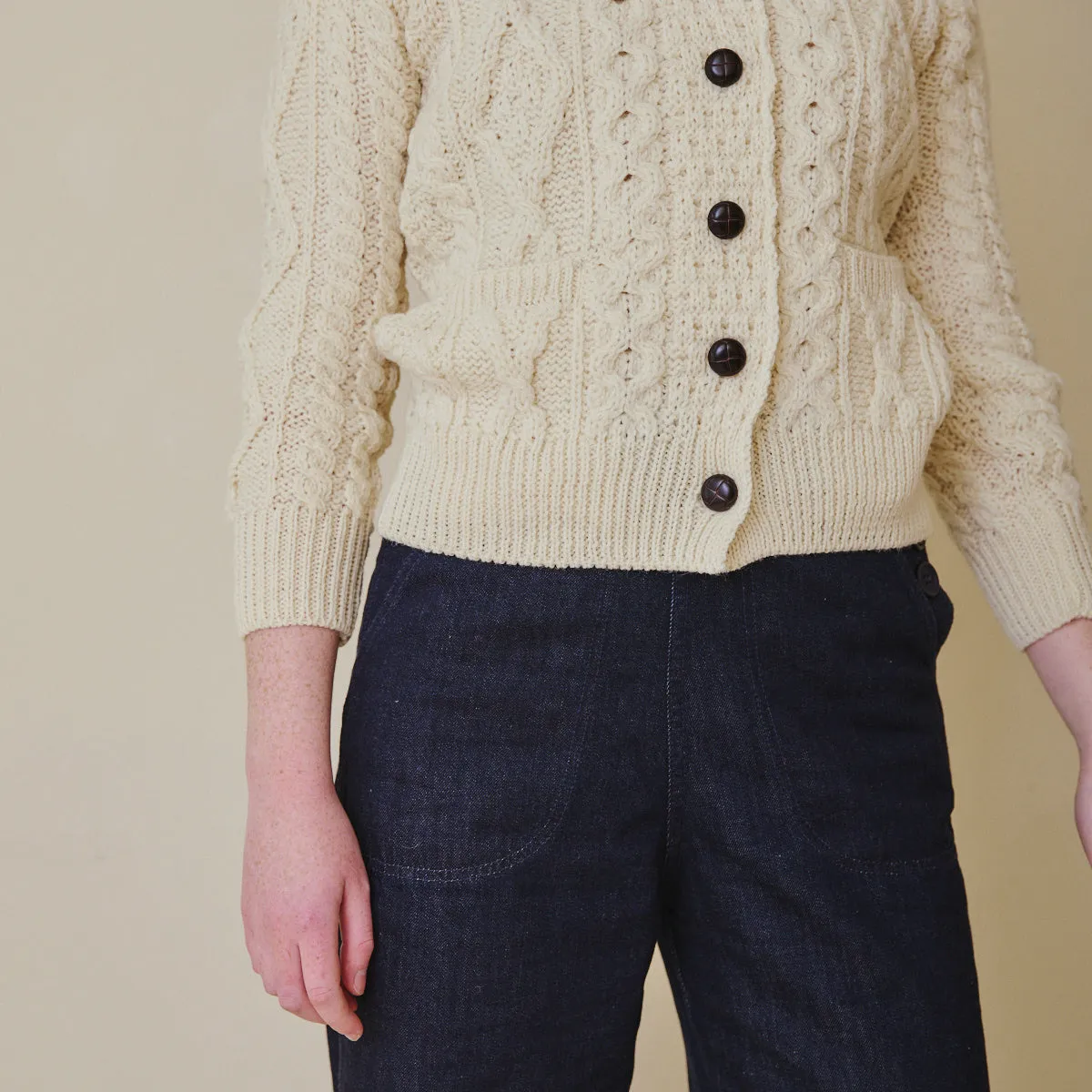 Aran Cardigan - Cream