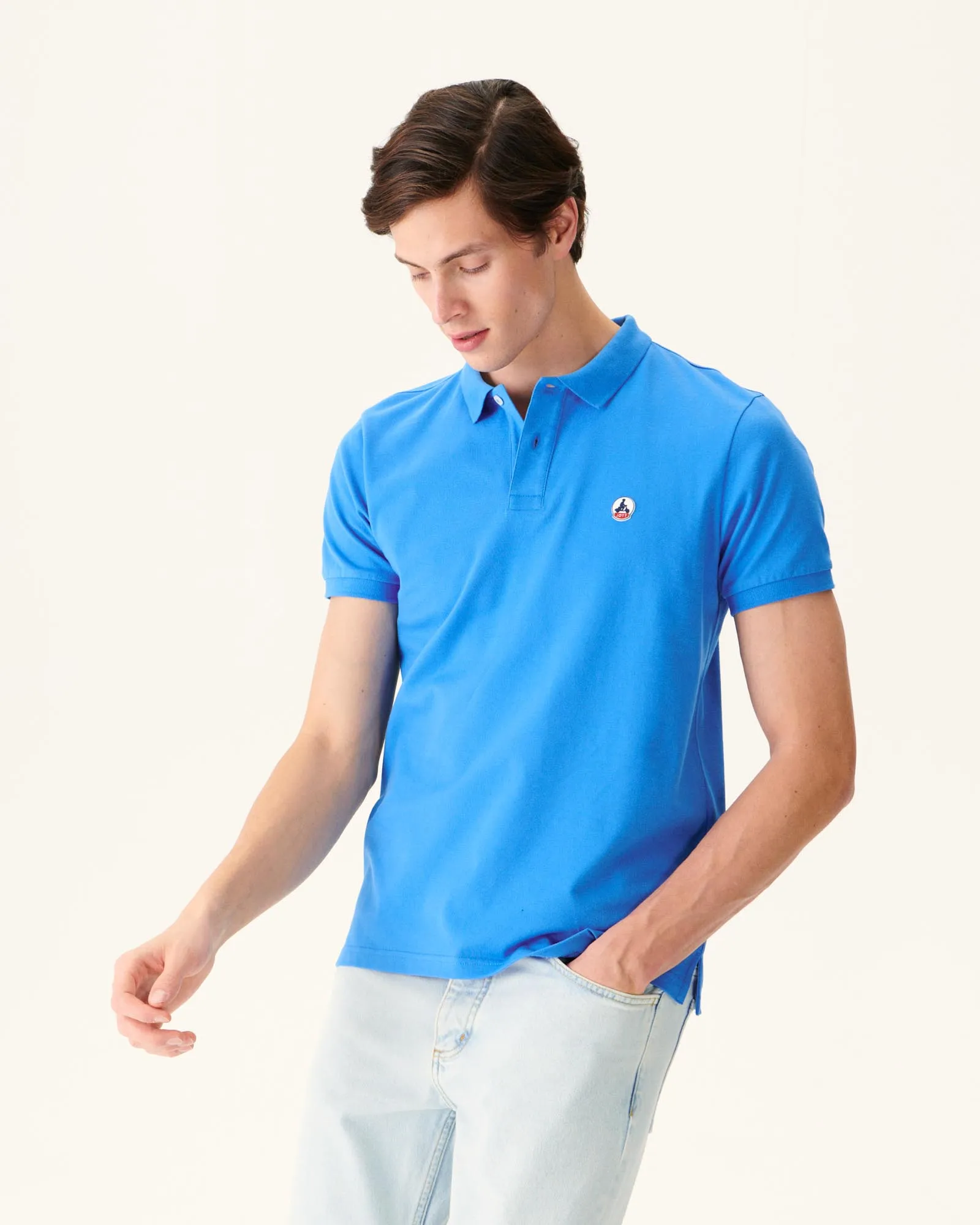 Azure Marbella organic cotton polo shirt