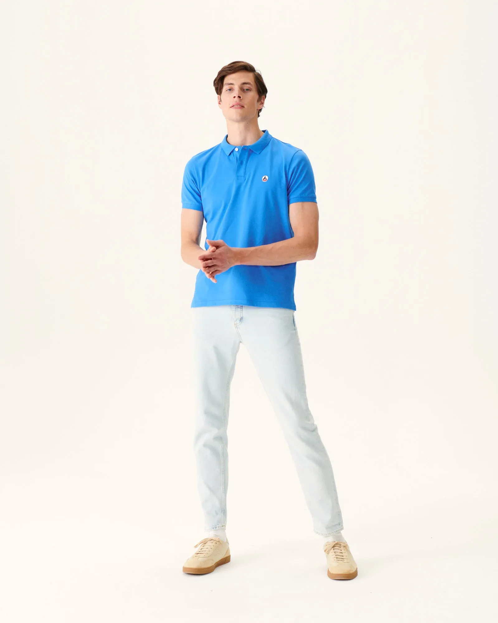 Azure Marbella organic cotton polo shirt