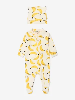 Baby Banana Sleepsuit And Hat Gift Set in Yellow