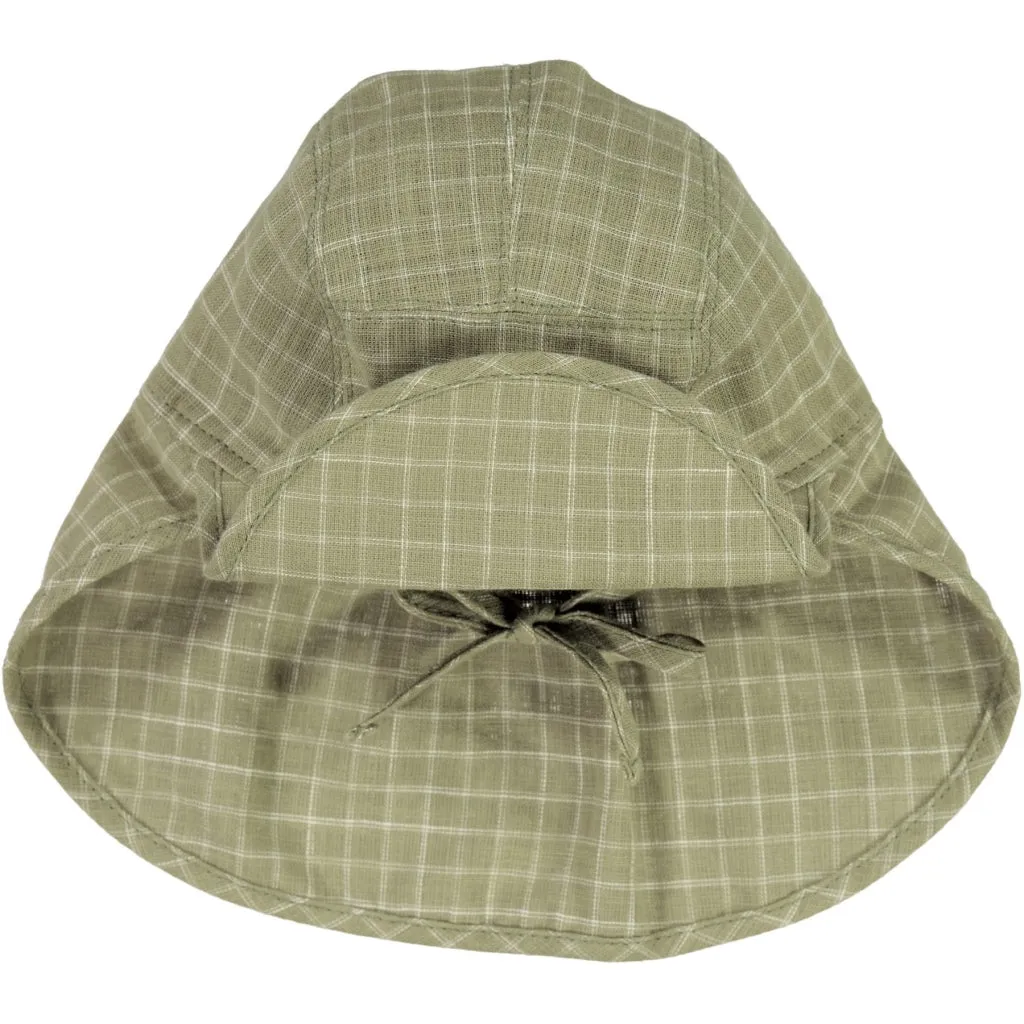 Baby Boy Sun Hat - green check