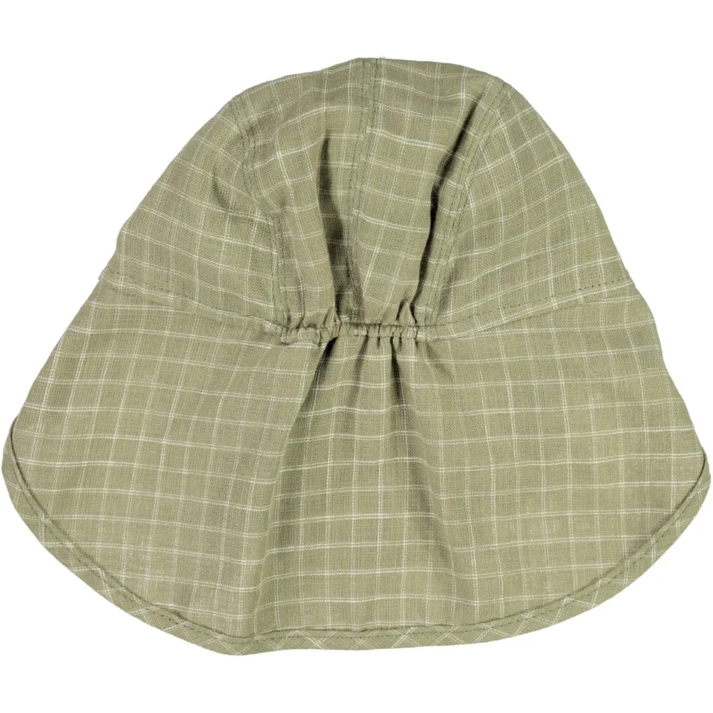 Baby Boy Sun Hat - green check