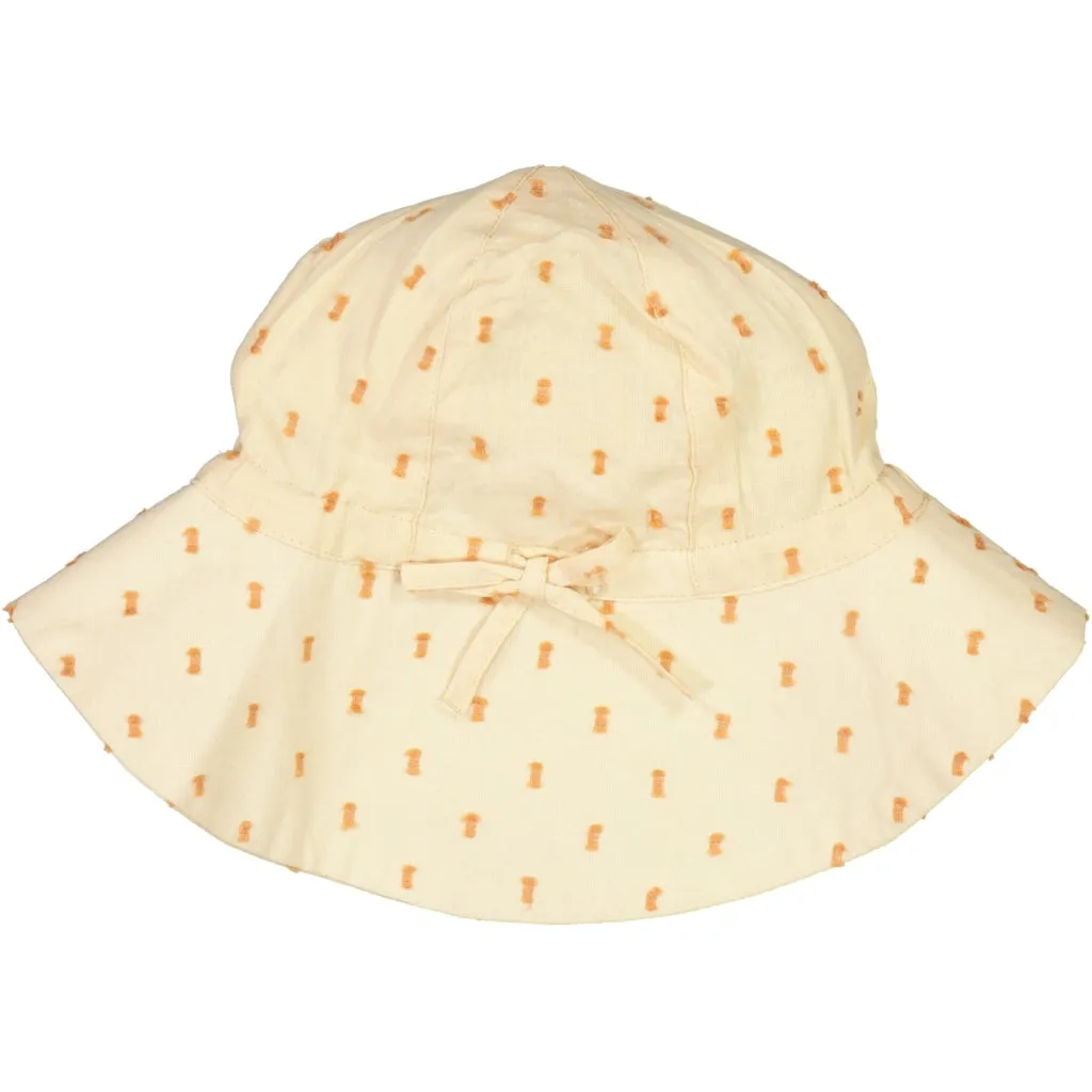 Baby Girl Sun Hat - sandstone dot