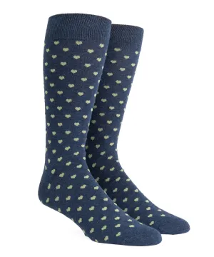 Band Of Hearts Sage Dress Socks