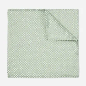 Be Married Checks Sage Green Pocket Square