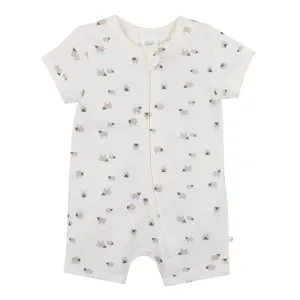 Bebe Baby Sheep Organic SS Romper - Sheep Print