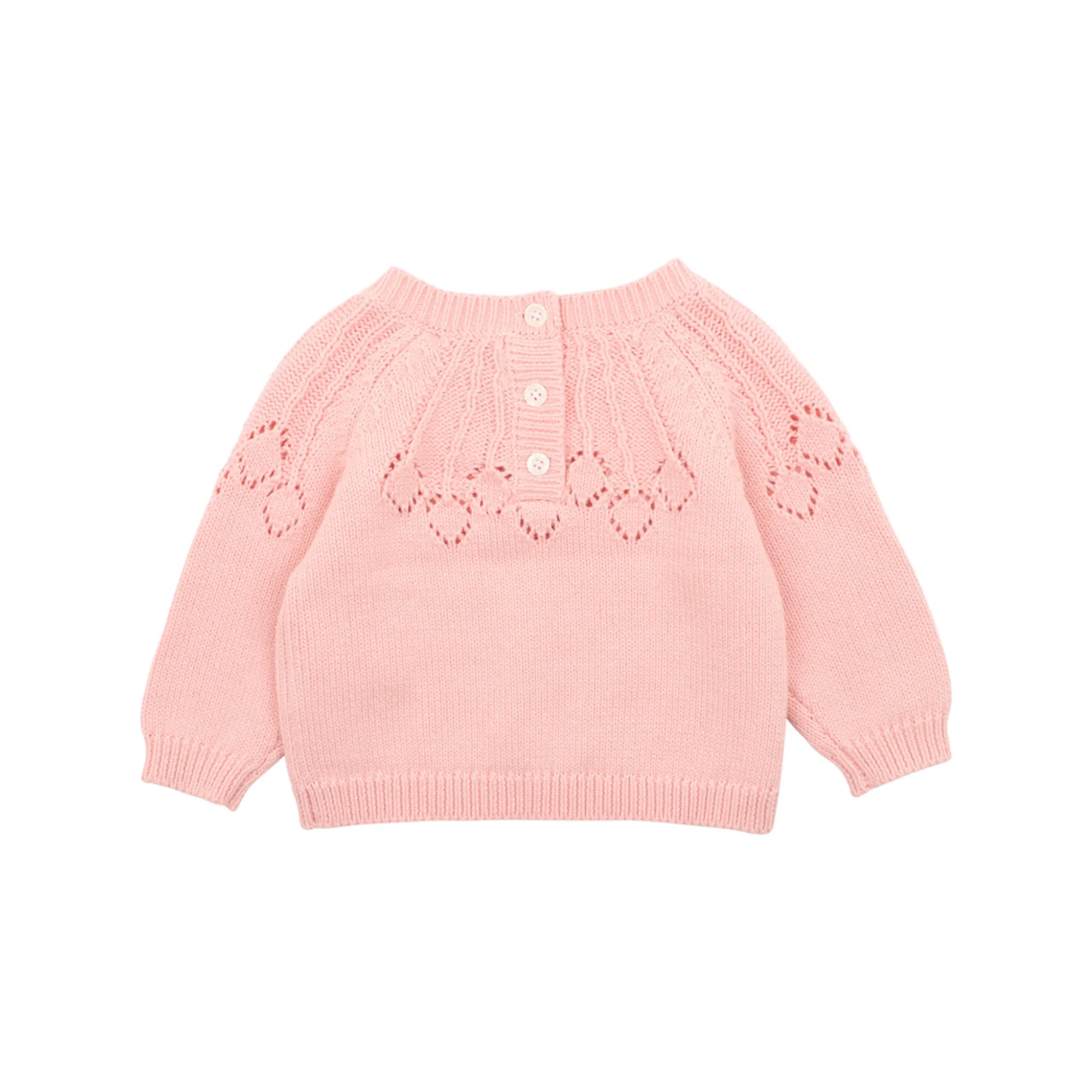 Bebe Dotti Needle Out Knitted Jumper - Coral