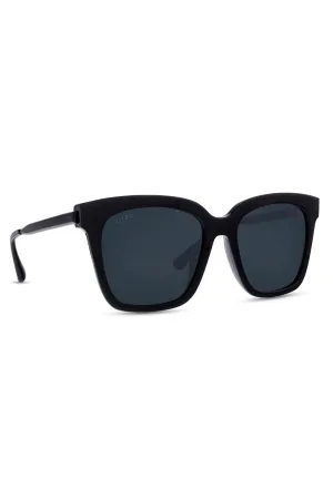 Bella Sunglasses - Black Grey Polarized