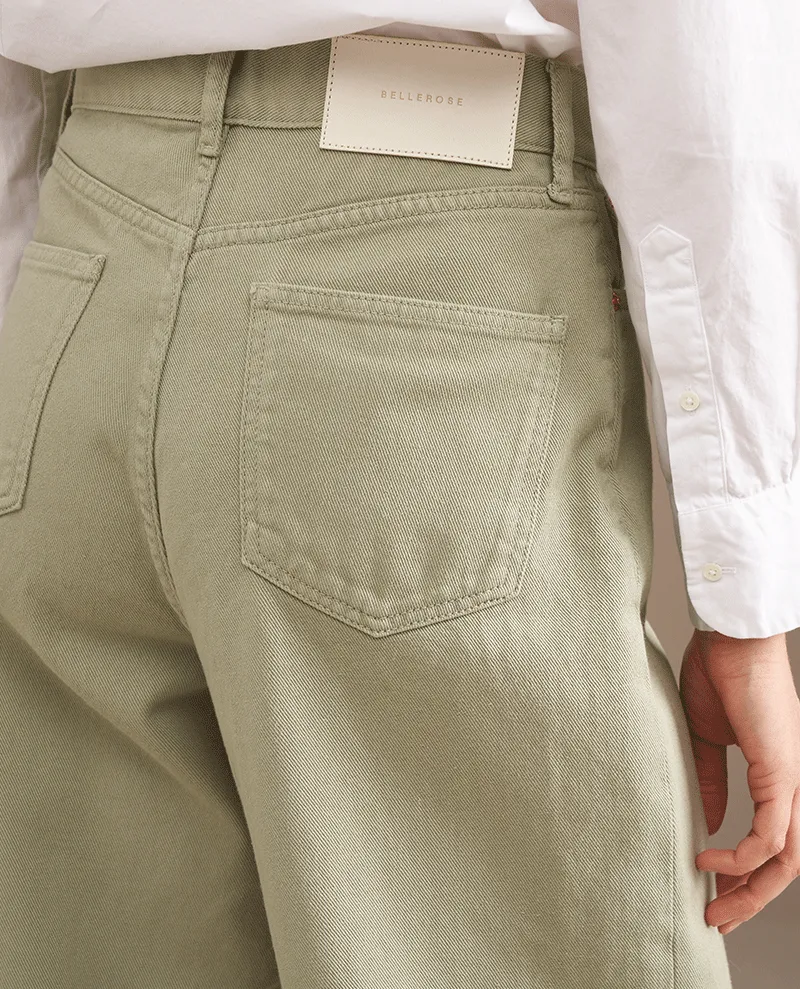 Bellerose Parthe Thyme Green Wide Leg Jeans