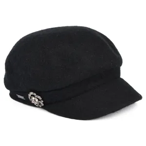 Betmar Hats Crystal Baker Boy Cap - Black