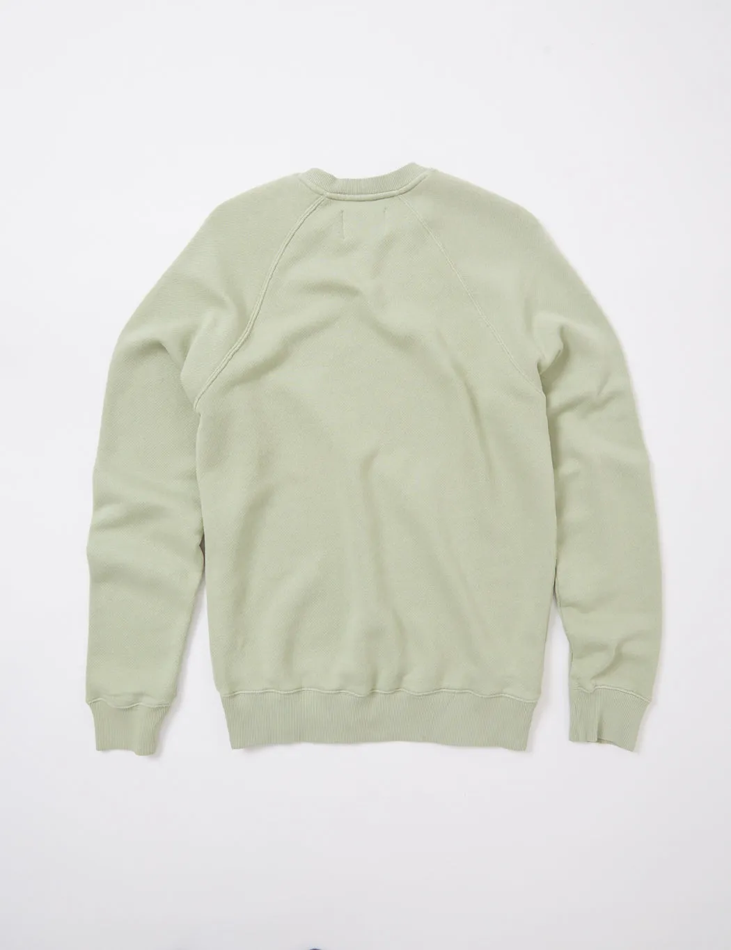 Bhode Raglan Crew Sweatshirt (Loopback) - Sage Green