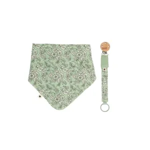 BIBS X LIBERTY Bib   Clip Set - Capel - Sage