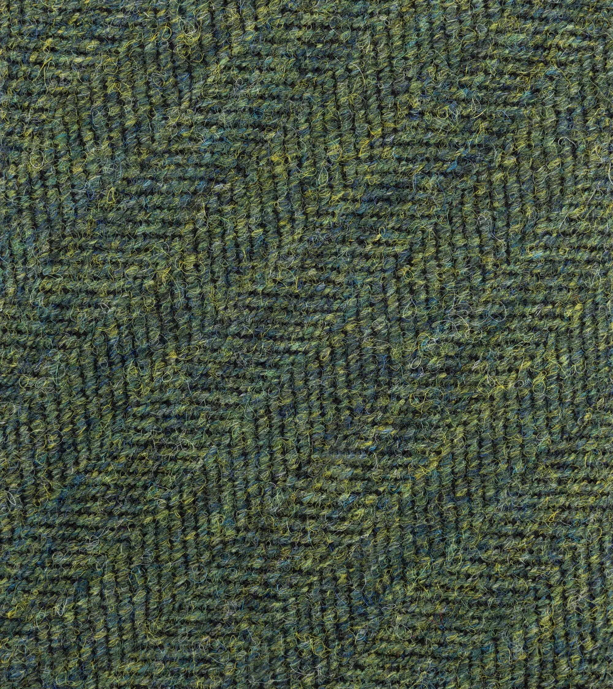 Bigi Shetland Wool Herringbone Tie: Green