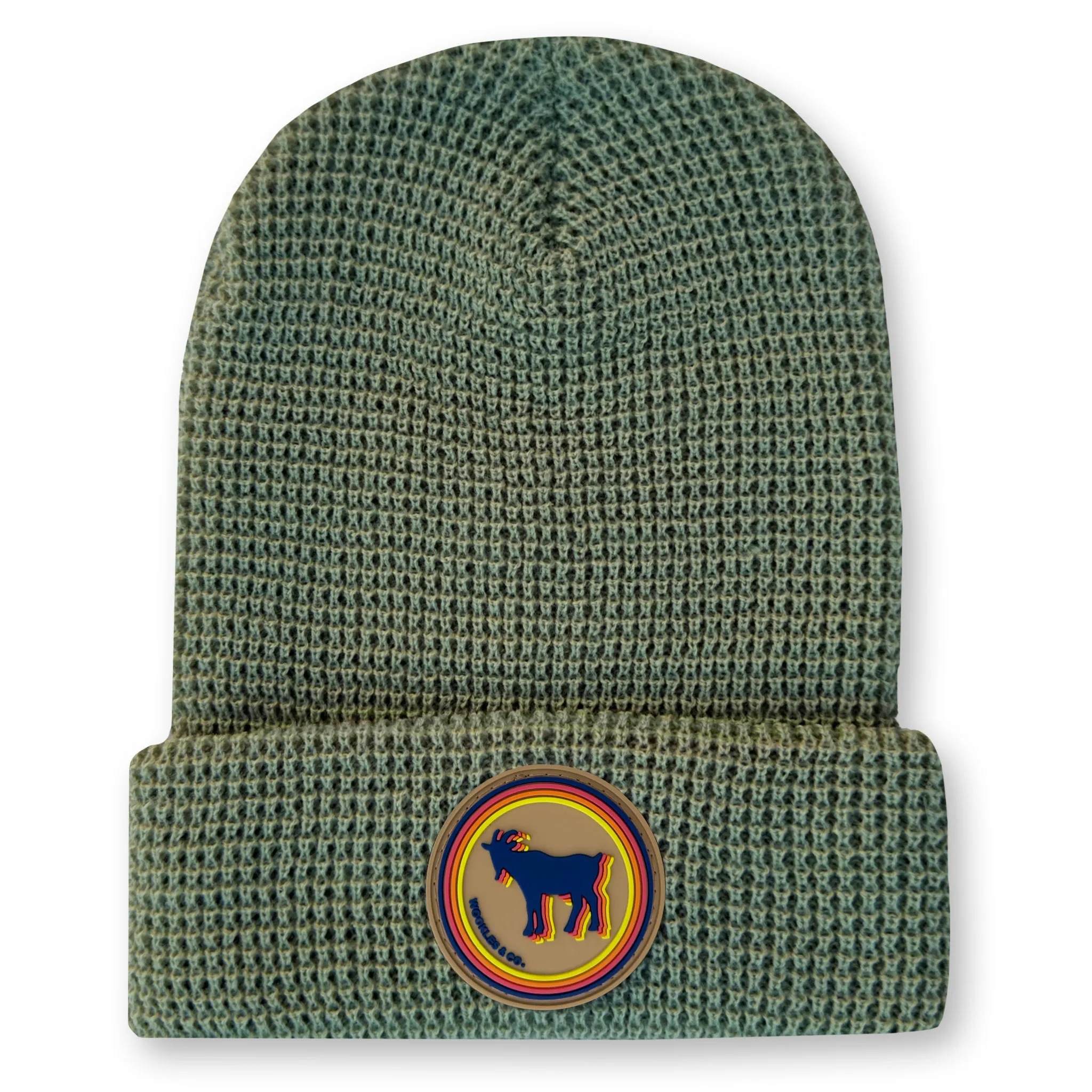 Billy Strings Goat Waffle Knit Beanie in Sage