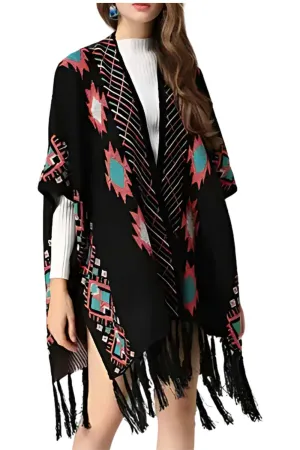 Bohemian Poncho Wool Cardigan