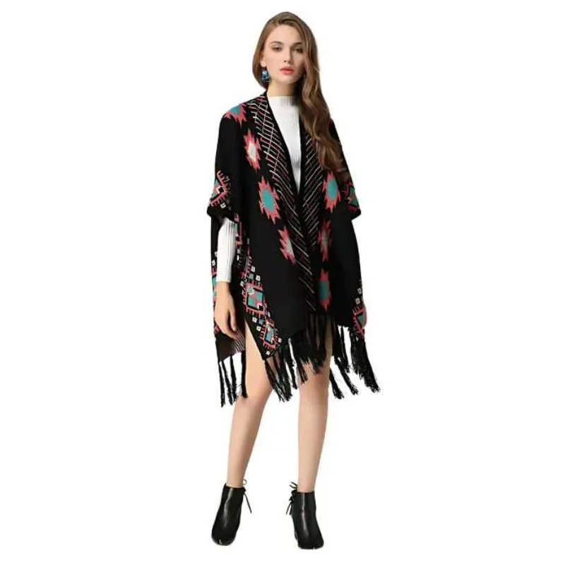 Bohemian Poncho Wool Cardigan