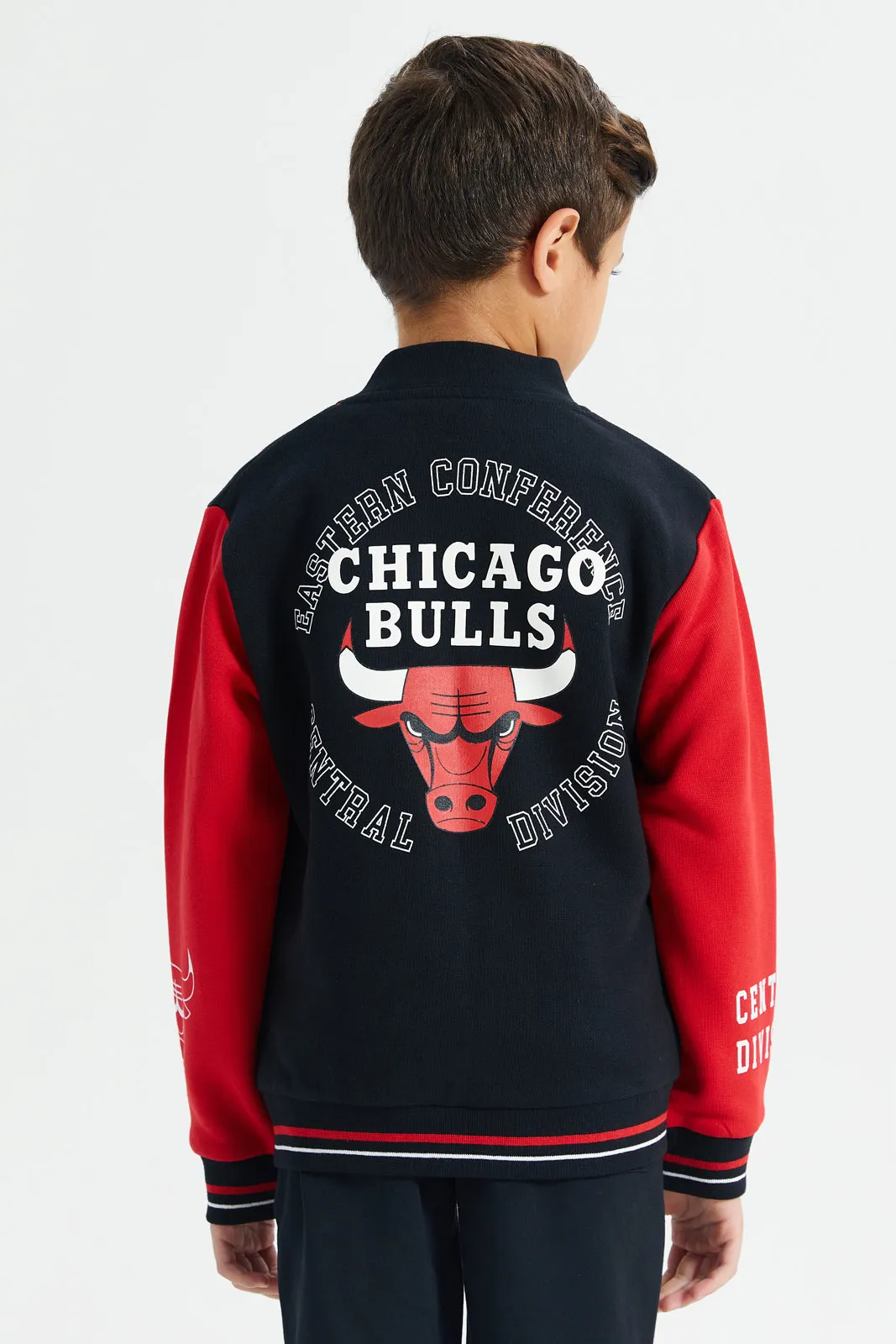 Boys Black Nba Chicago Bulls Sweatshirt