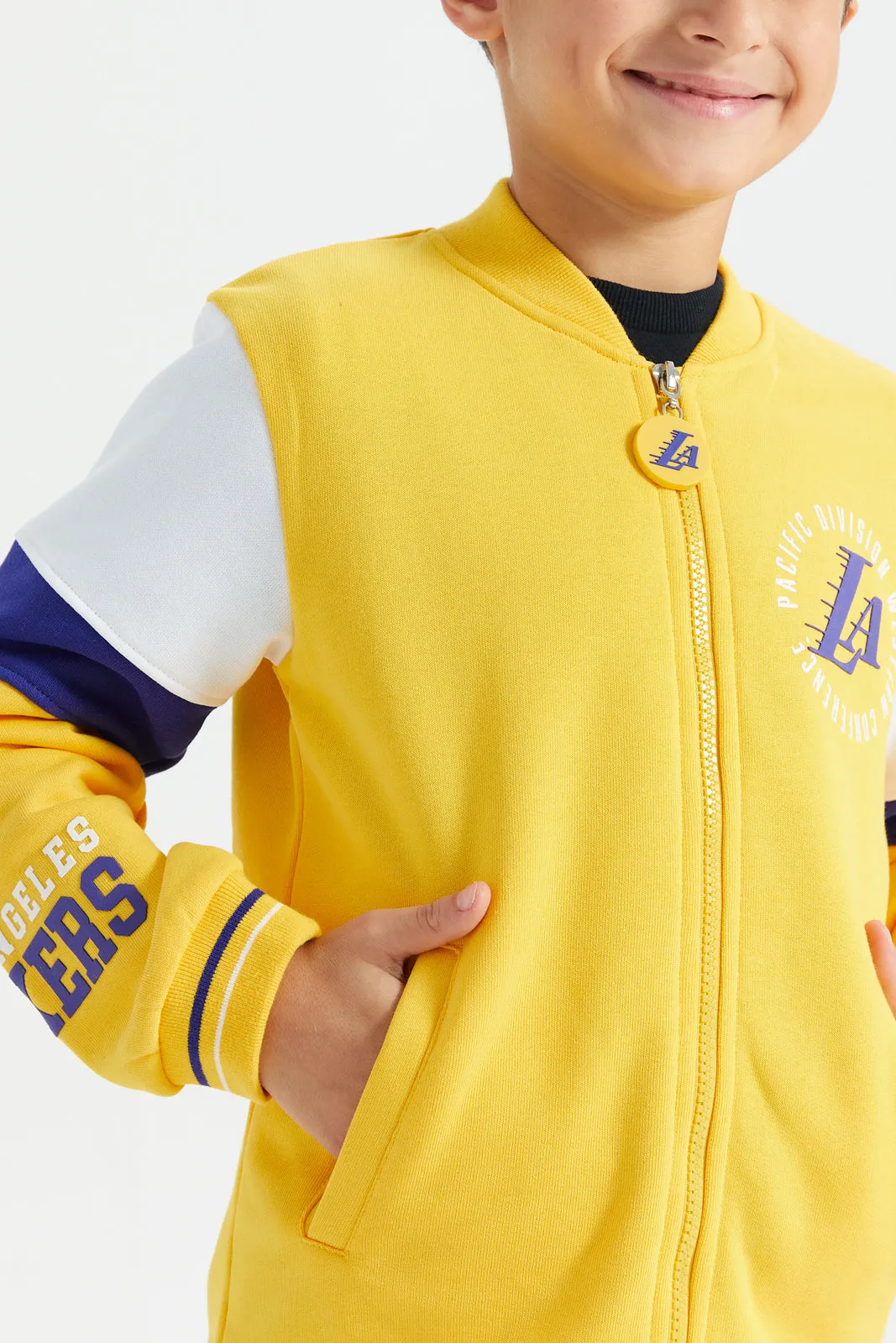 Boys Yellow Nba Lakers Sweatshirt