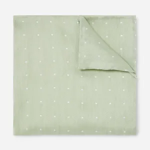 Bulletin Dot Sage Green Pocket Square