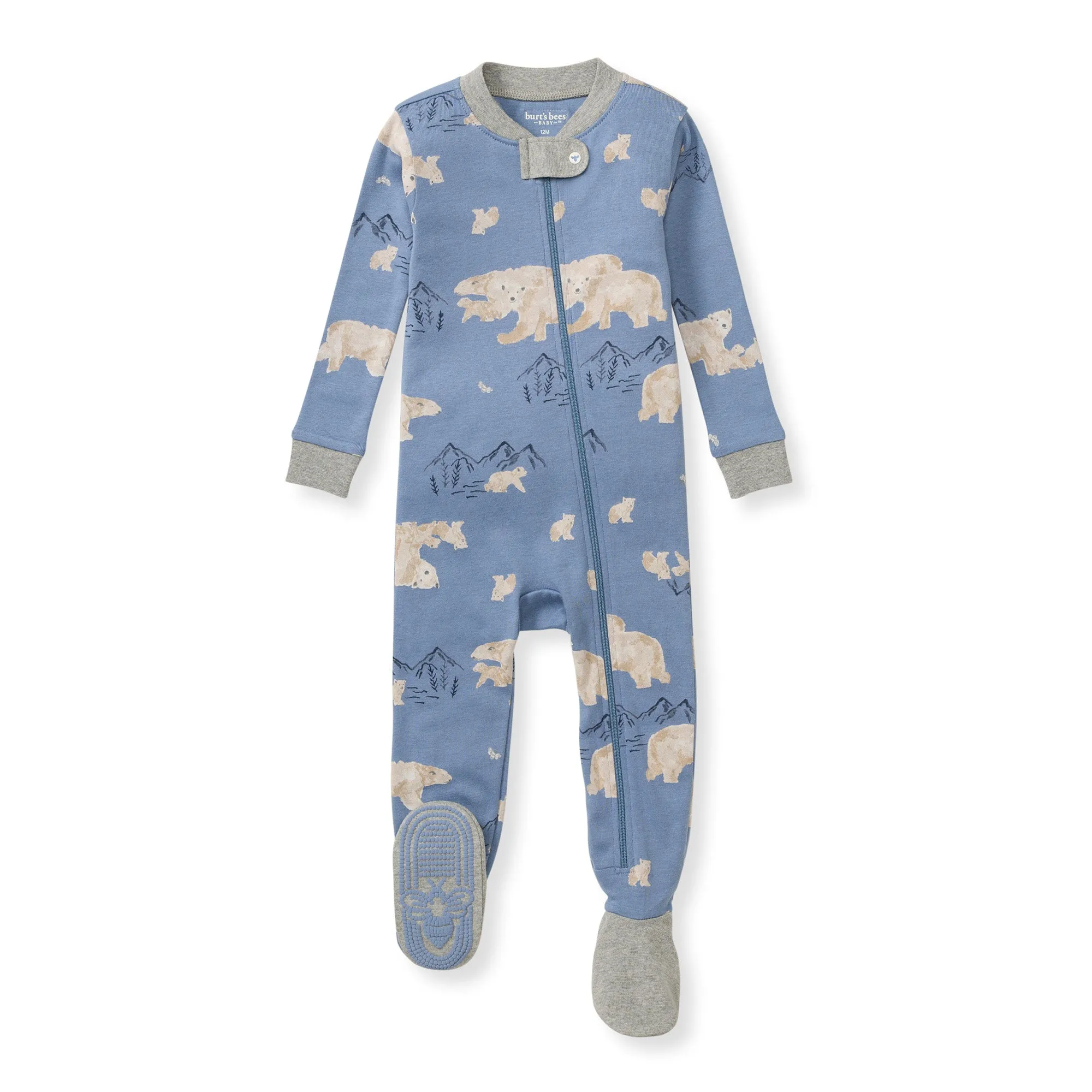 Burt's Bees Organic Baby One-Piece Sleeper Polar Mountain