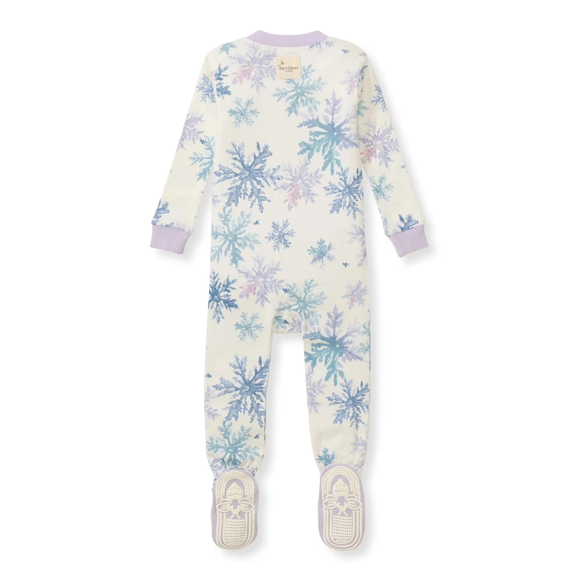 Burt's Bees Organic Baby One-Piece Sleeper Snowflake Flurries