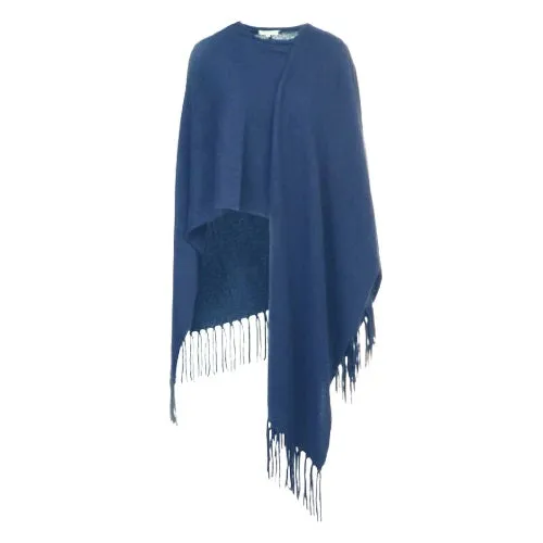 Cashmere Wrap Stole in Denim Blue