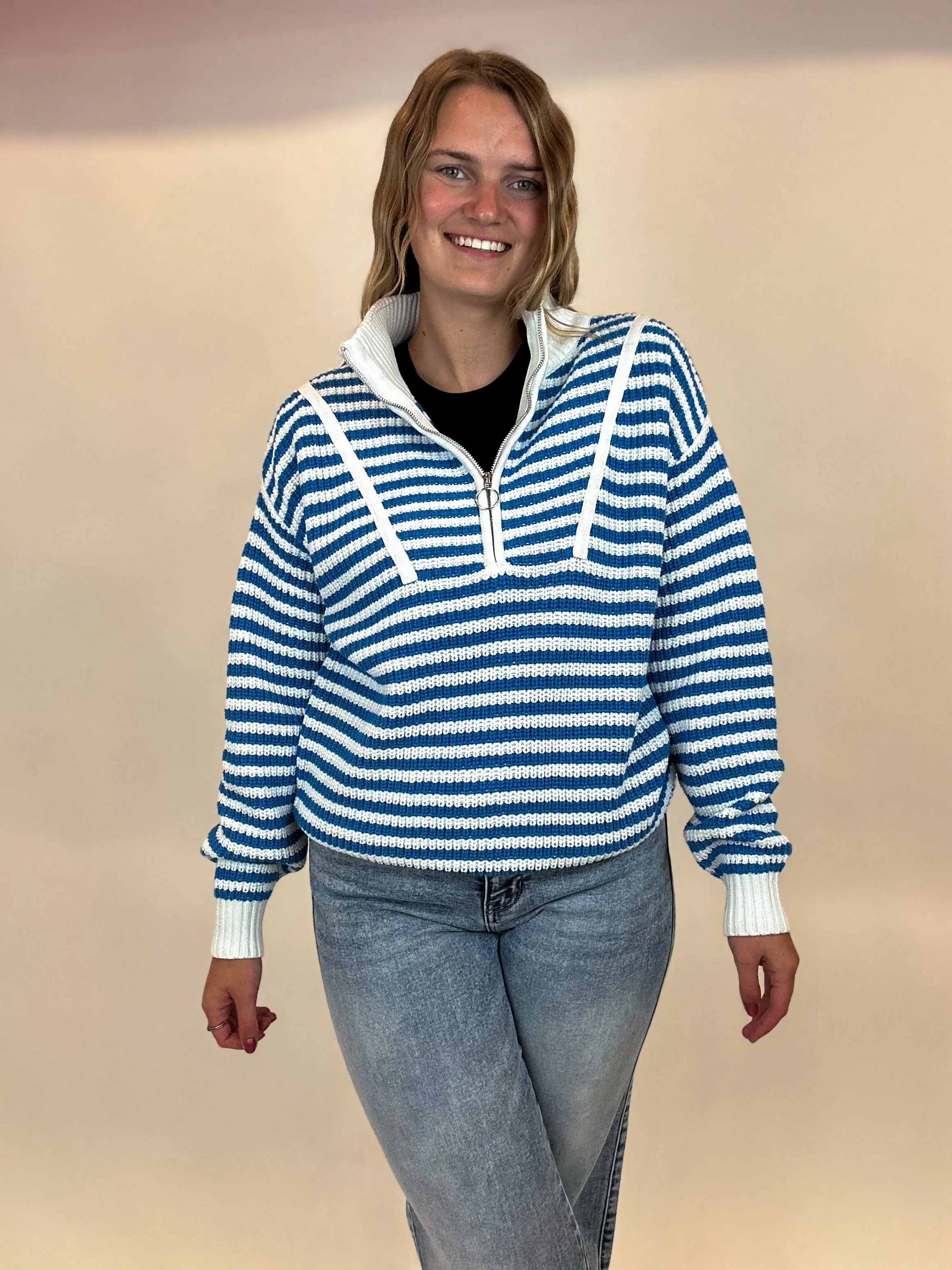 Cobalt Stripe Sweater