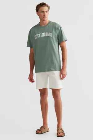 College Logo T Shirt Sage