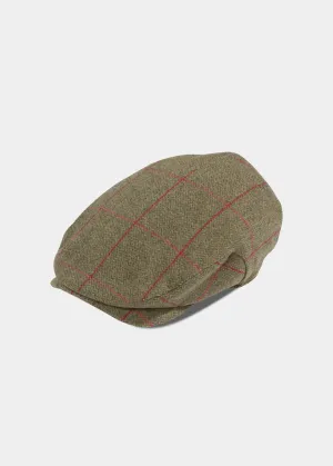 Combrook Men's Extended Peak Tweed Flat Cap In Sage