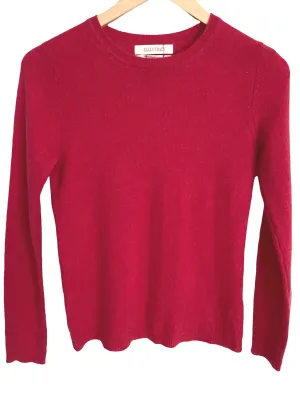 Cool Winter Crimson Cashmere Crew Neck