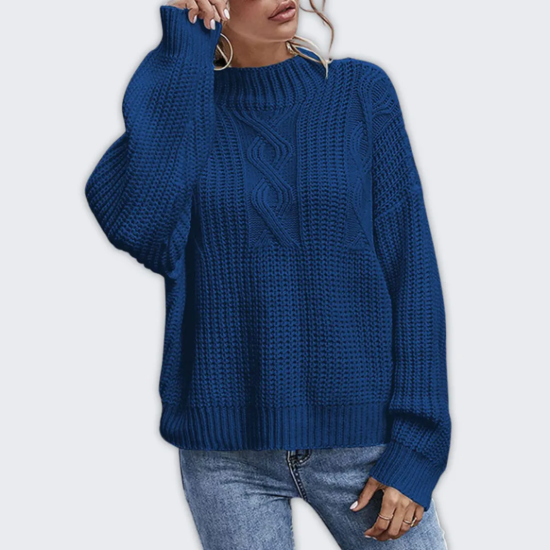 Cozy Loose-Fit Women's Knitted Winter Sweater - Stylish Comfort