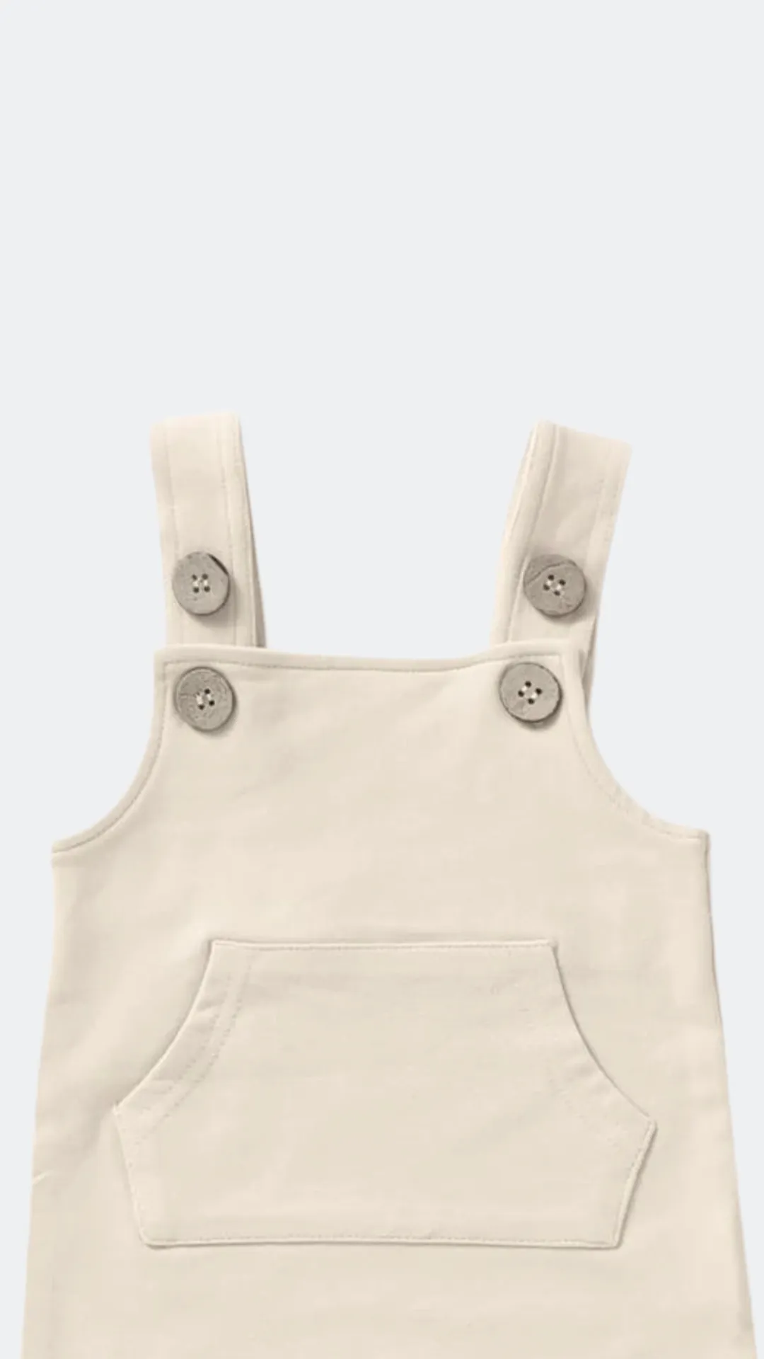 Cream French Terry Dungarees