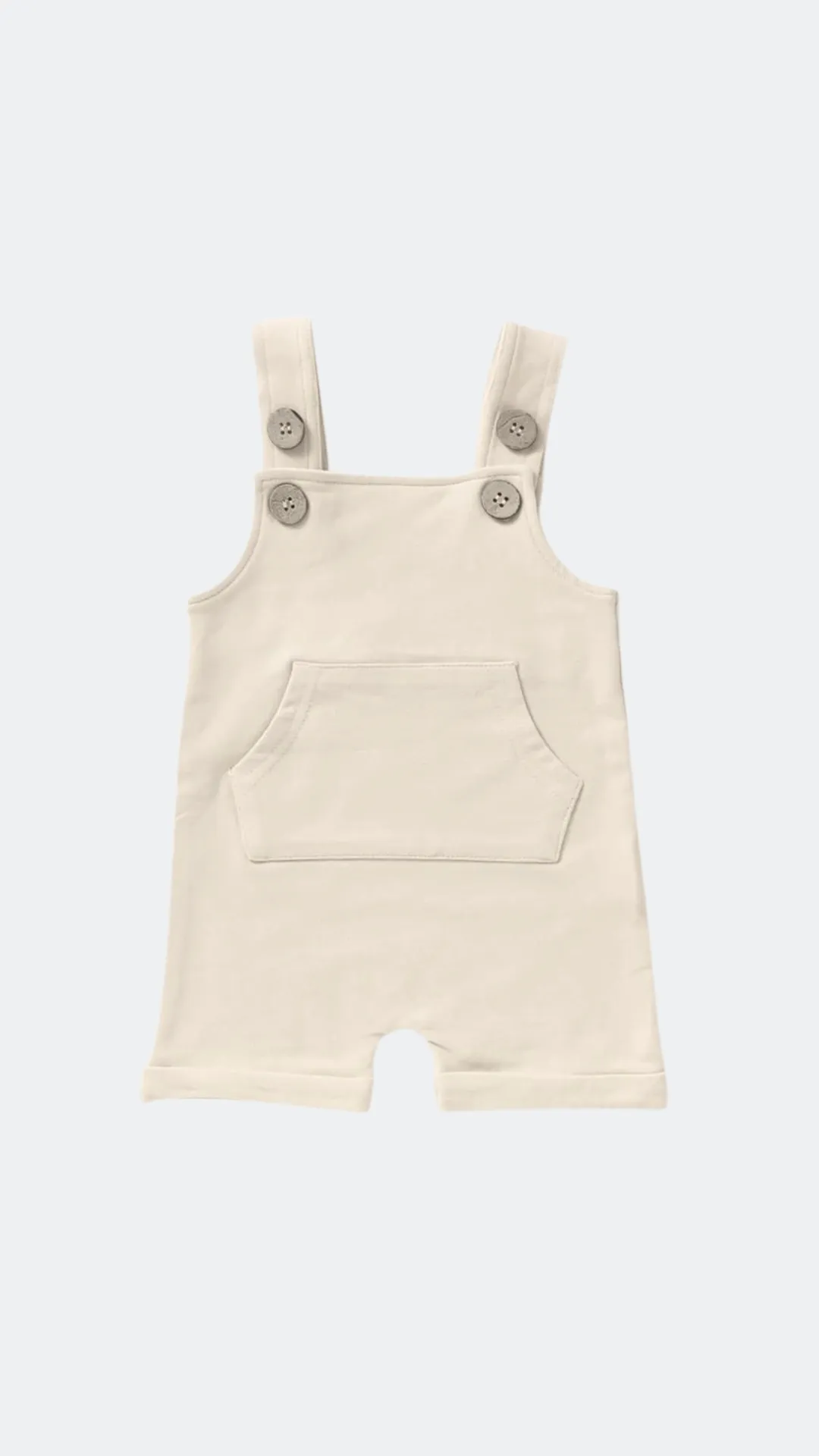 Cream French Terry Dungarees