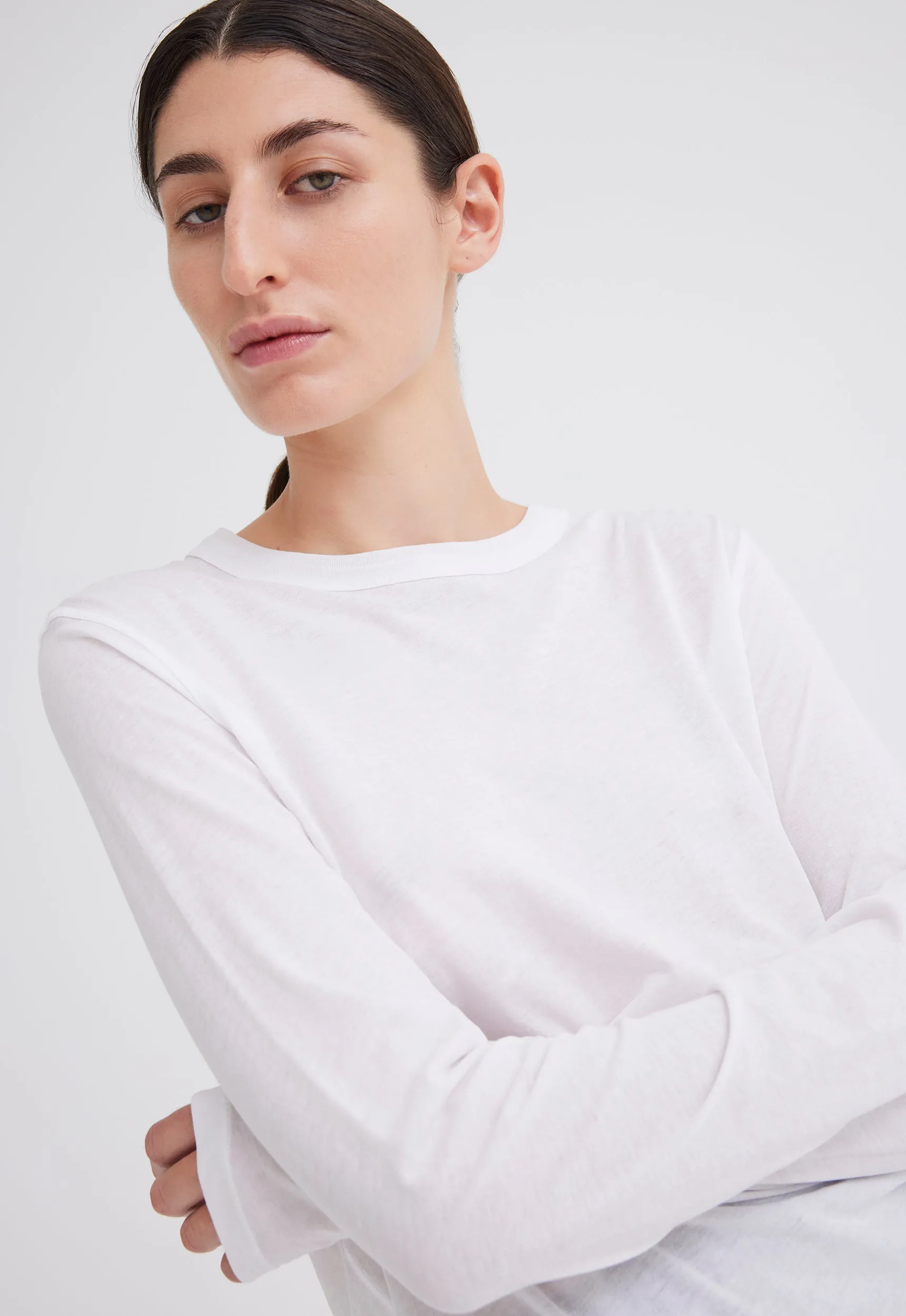 Davies Long Sleeve Tee - White