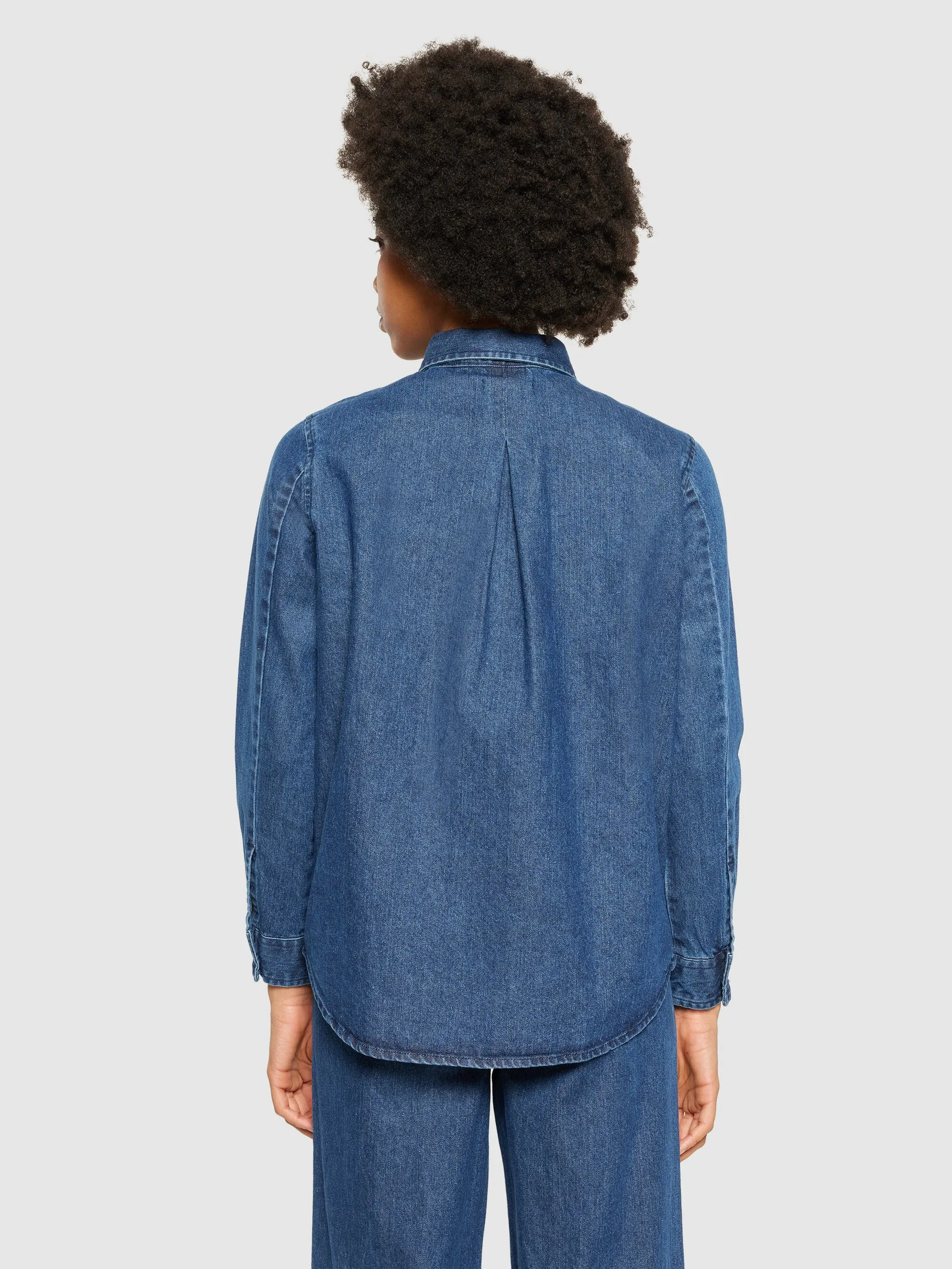 Denim shirt - GOTS/Vegan - Dark Blue denim