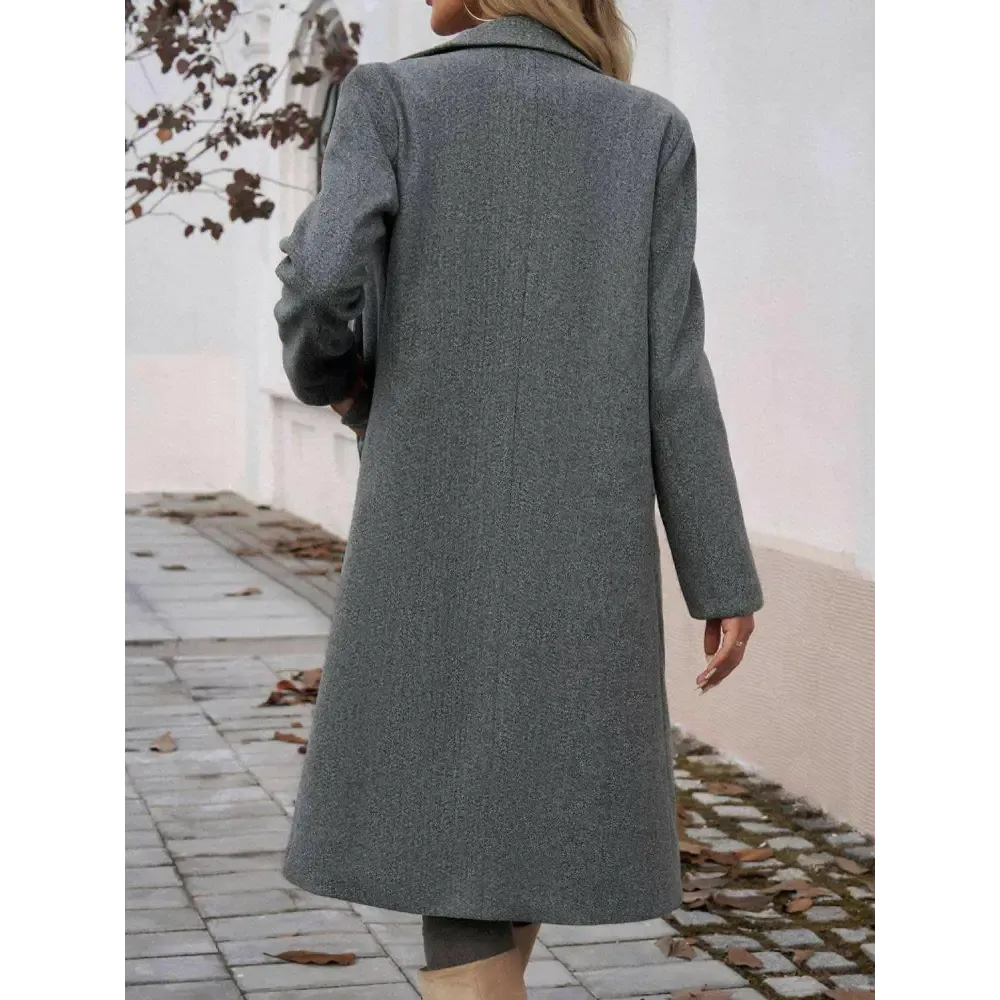 Devine Pocketed Collared Coat in Luxury Fashion for Women