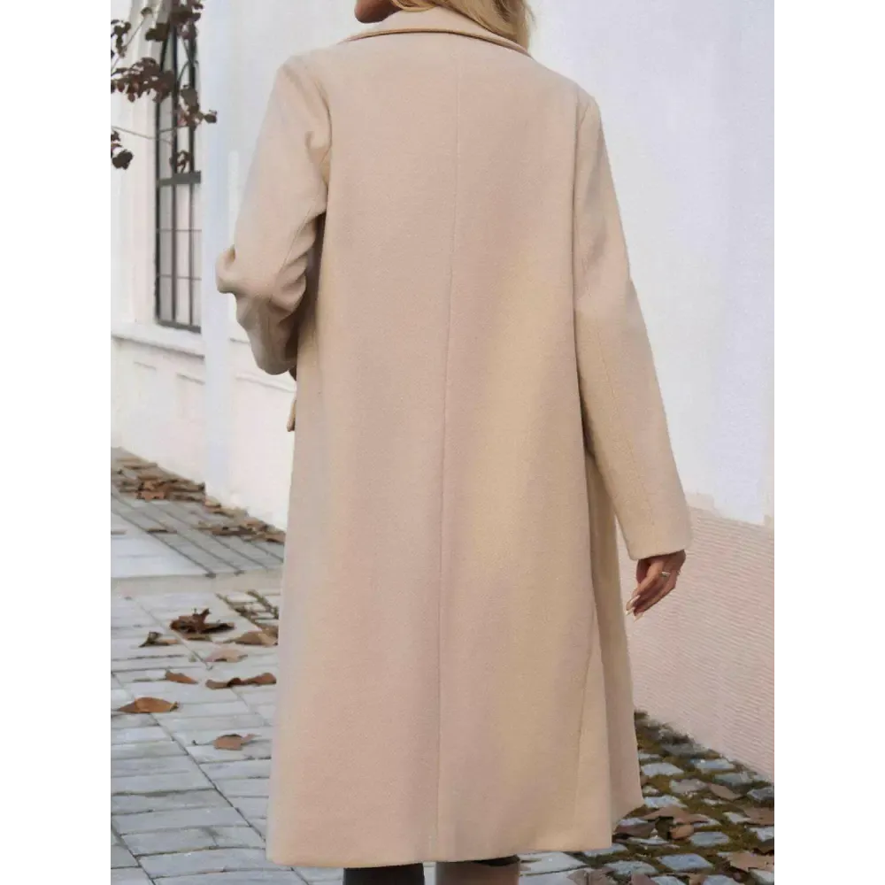 Devine Pocketed Collared Coat in Luxury Fashion for Women