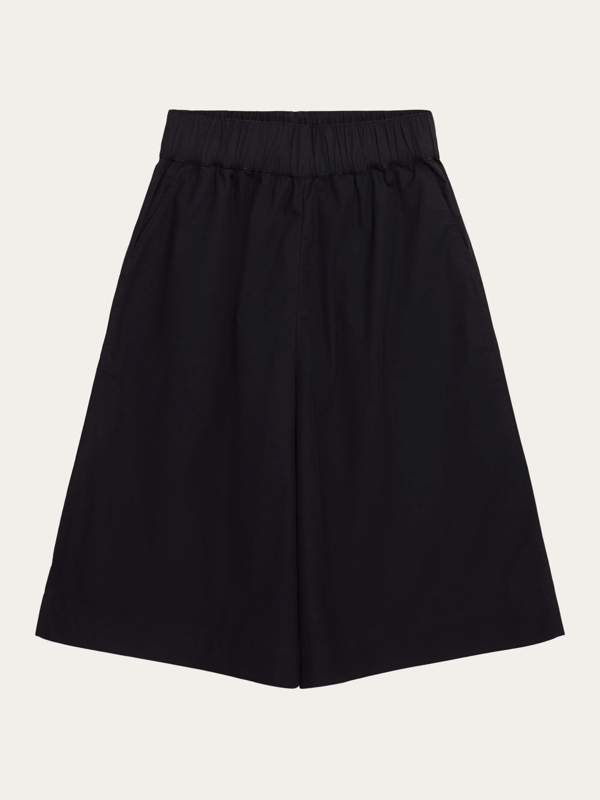 EVE culotte high-rise extra wide shorts - GOTS/Vegan - Black Jet