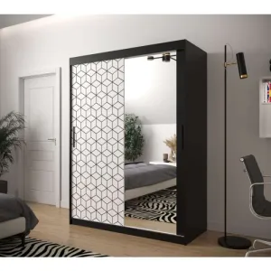 Farah 150cm Sliding Door Wardrobe Black