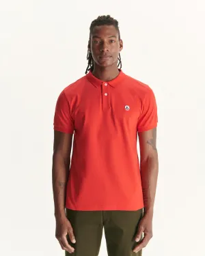 Fire red Marbella organic cotton polo shirt