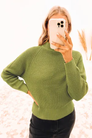 Funnel Neck Knit Sea Green