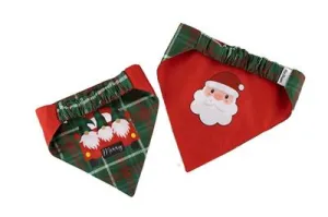 Gnomes Santa Reversible Dog Bandana