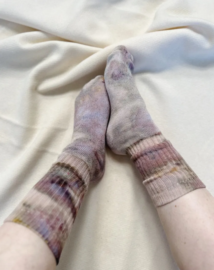 Hand Dyed Organic Cotton Crew Socks (11 colors)