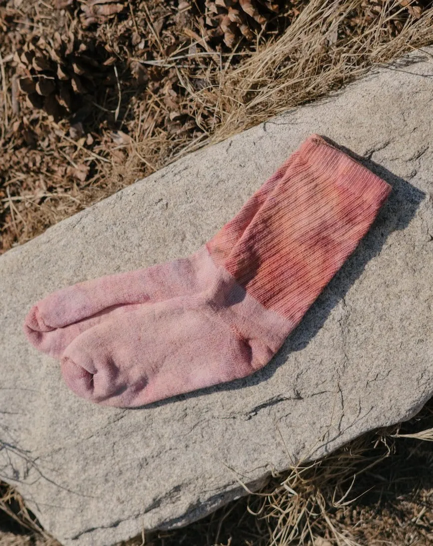 Hand Dyed Organic Cotton Crew Socks (11 colors)